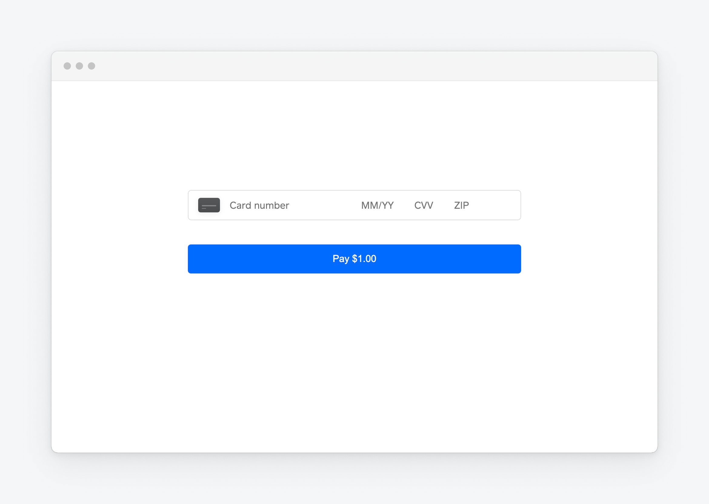 A graphic showing the Quickstart web page after all walkthrough steps are completed and a Pay $1.00 button.