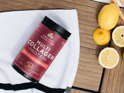 bottle of Multi Collagen Protein Strawberry Lemonade 