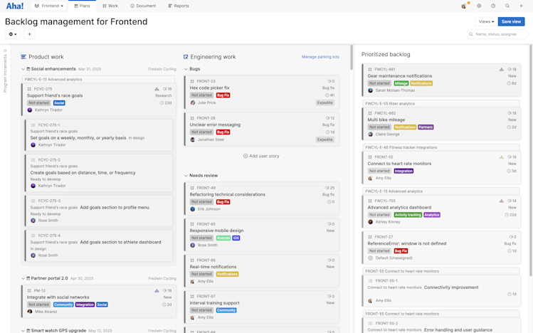 Team - Engineering - streamline planning