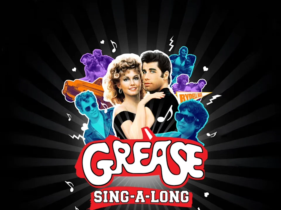 Production shot of Grease Sing-A-Long in Los Angeles.