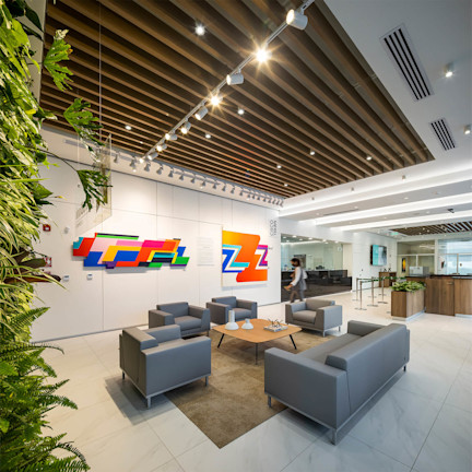Waiting area of an office building