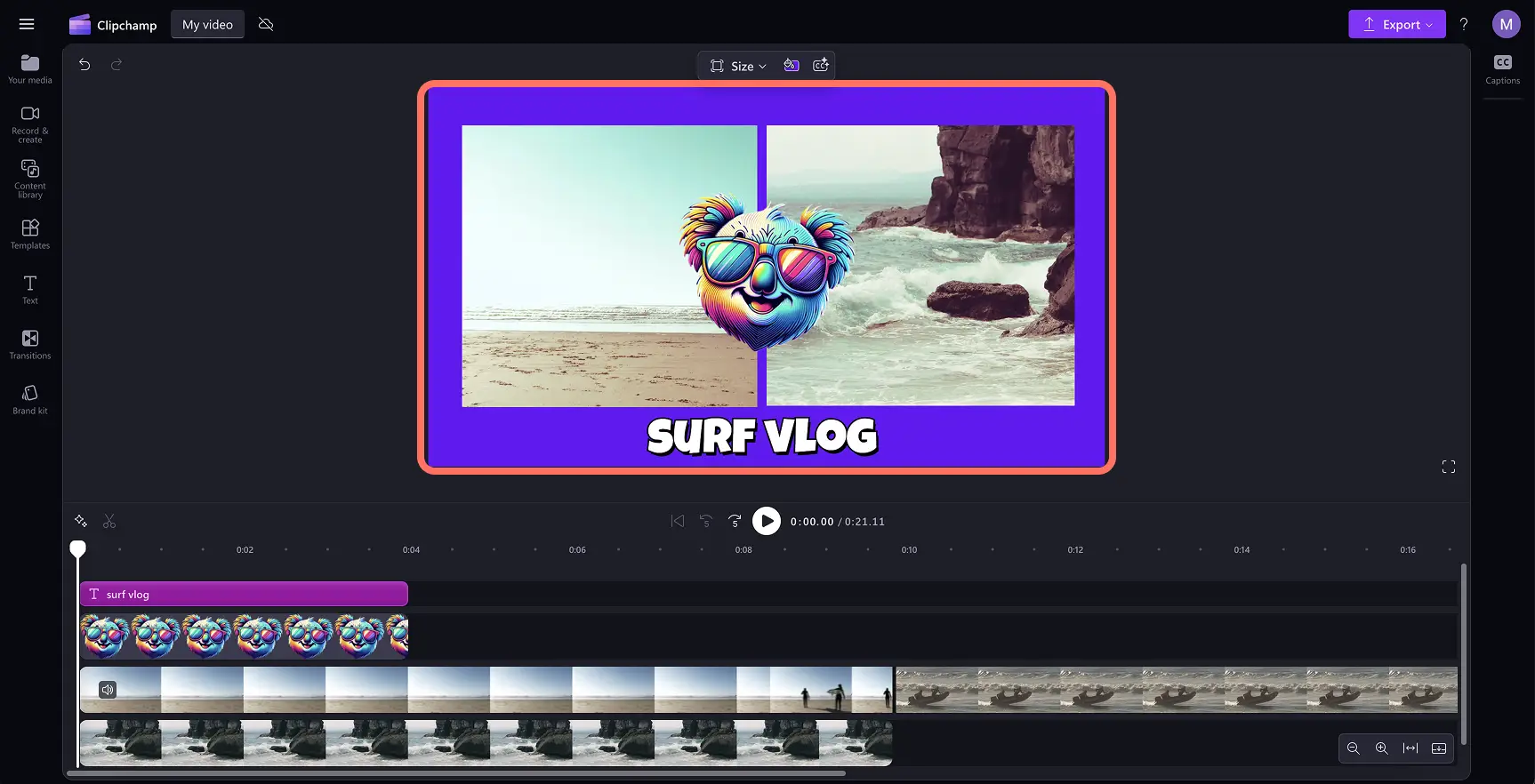 A user adding a solid color background to a video in Clipchamp