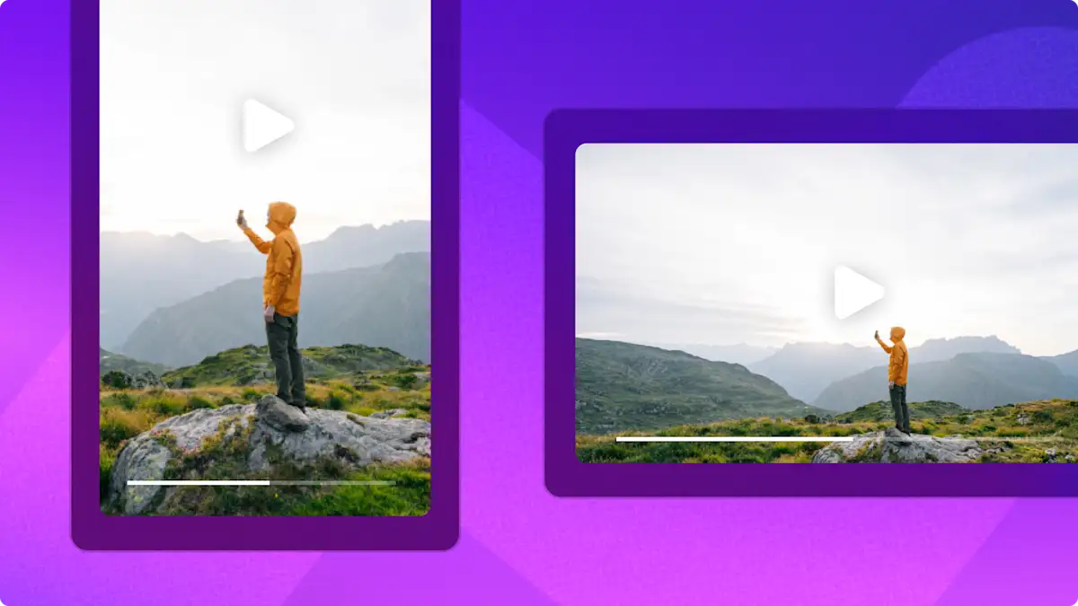 A user creating long and short YouTube clips in Clipchamp
