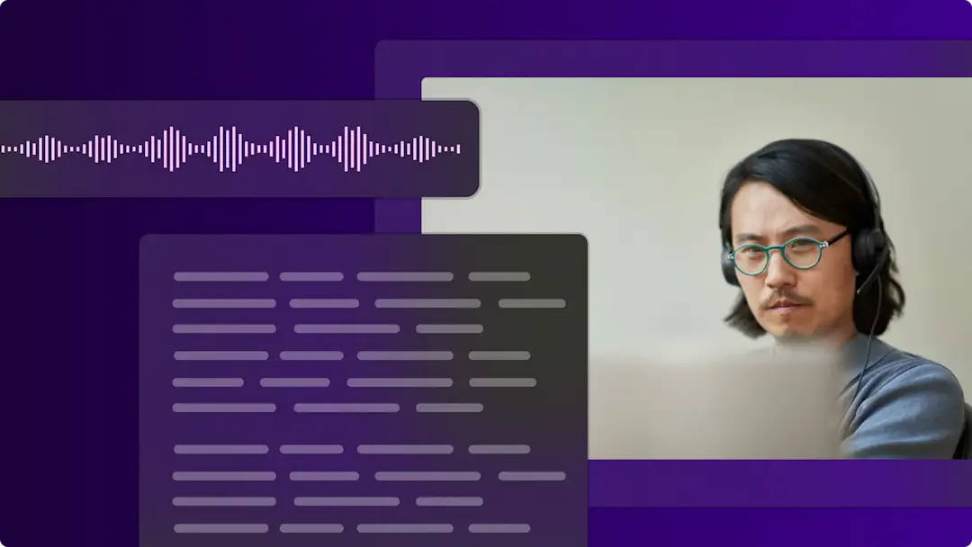 A user converting audio to text in Microsoft apps