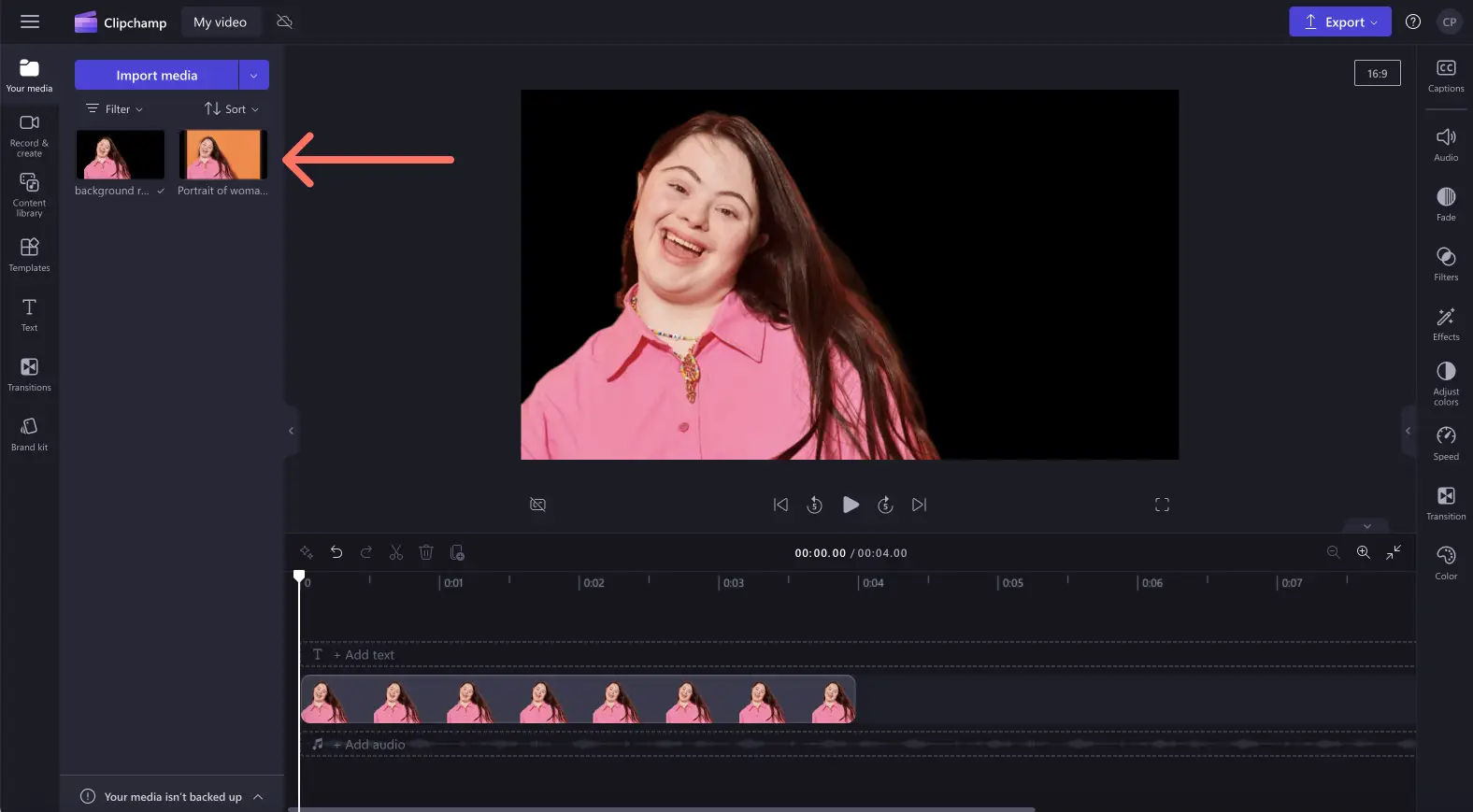 An image of a user viewing both assets in the your media tab.