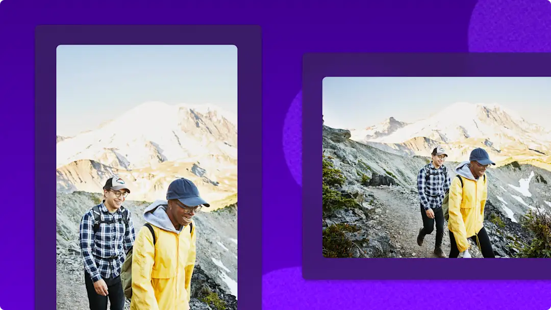 A user resizing a video for Instagram in Clipchamp video editor.
