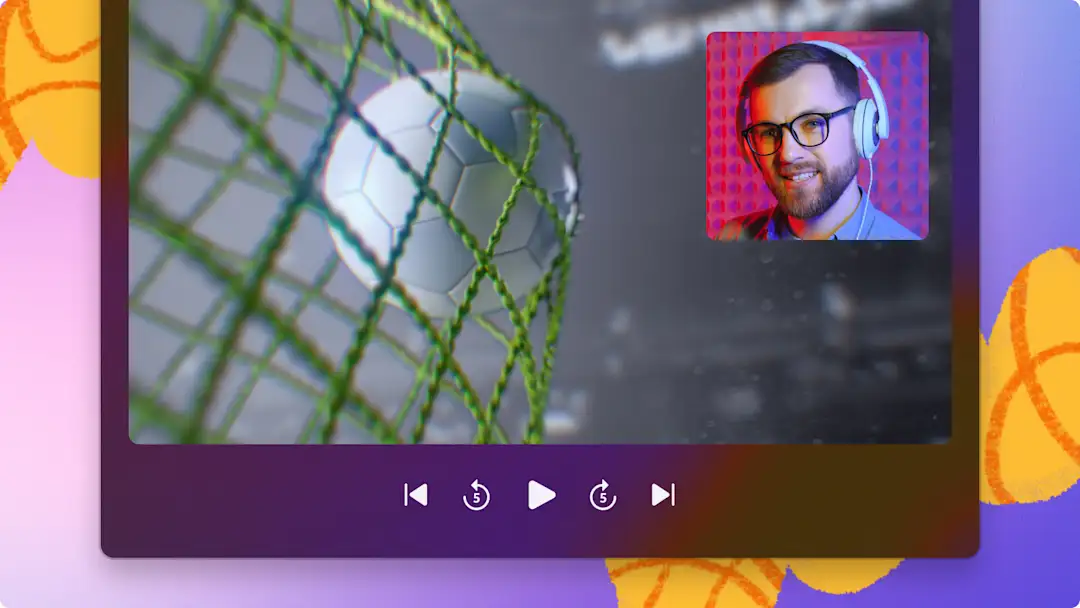 Uma imagem de um layout de vídeo picture-in-picture.