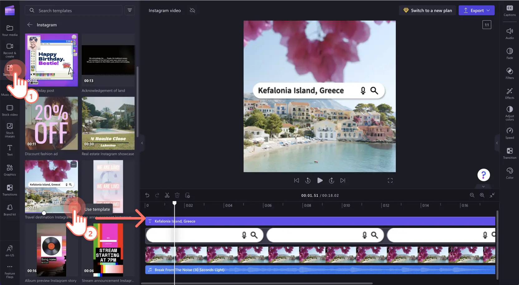 Instagram video - step 1