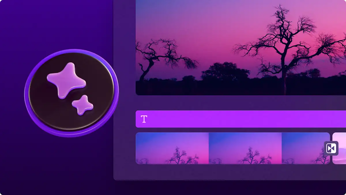 Een abstracte afbeelding van video-bewerking met magische hulpmiddelen in Clipchamp