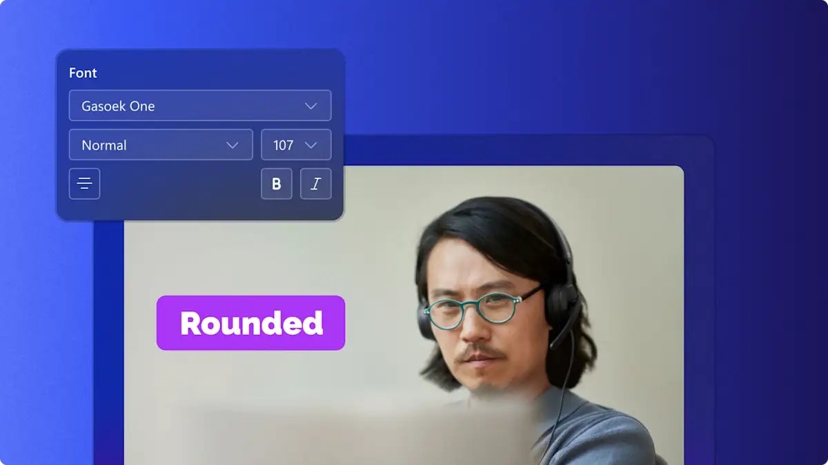 User adding text to school videos in Clipchamp