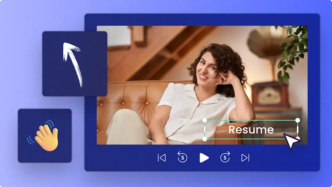 显示 Clipchamp 用户创建视频简历的缩略图。