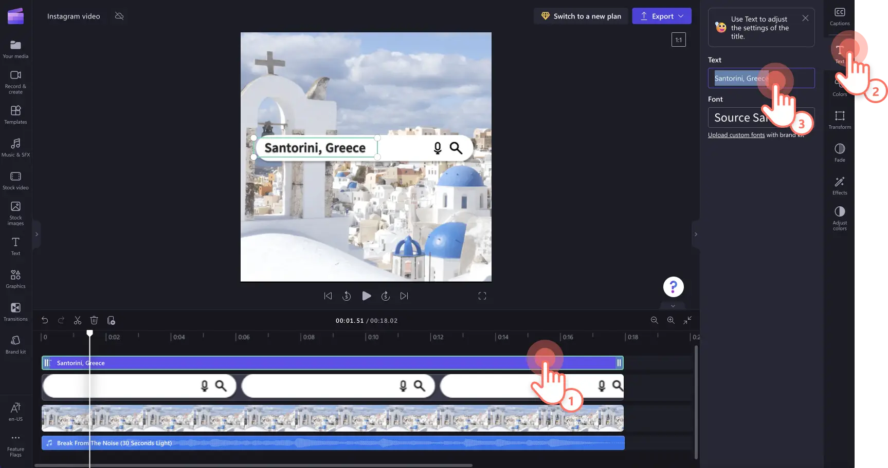 Instagram video - step 2b