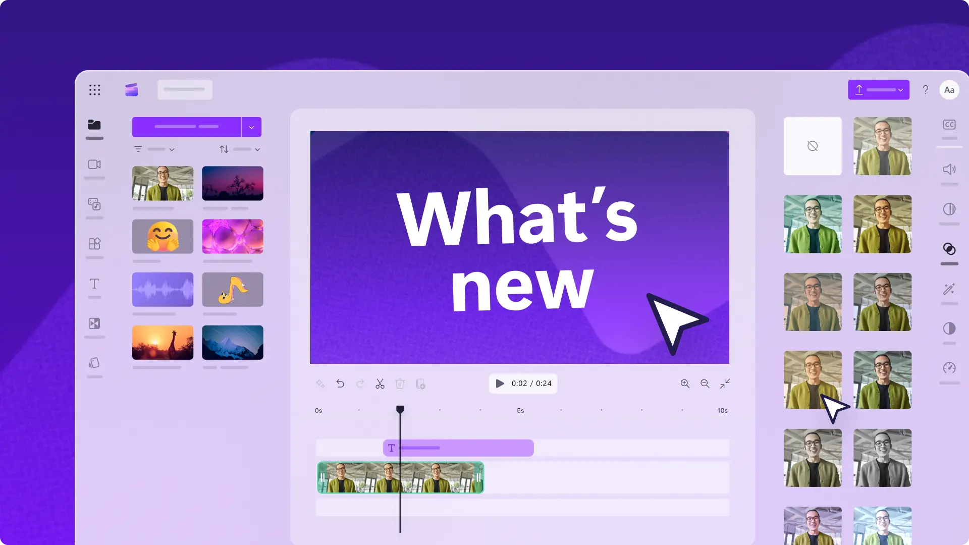 An image of the Clipchamp video editor.