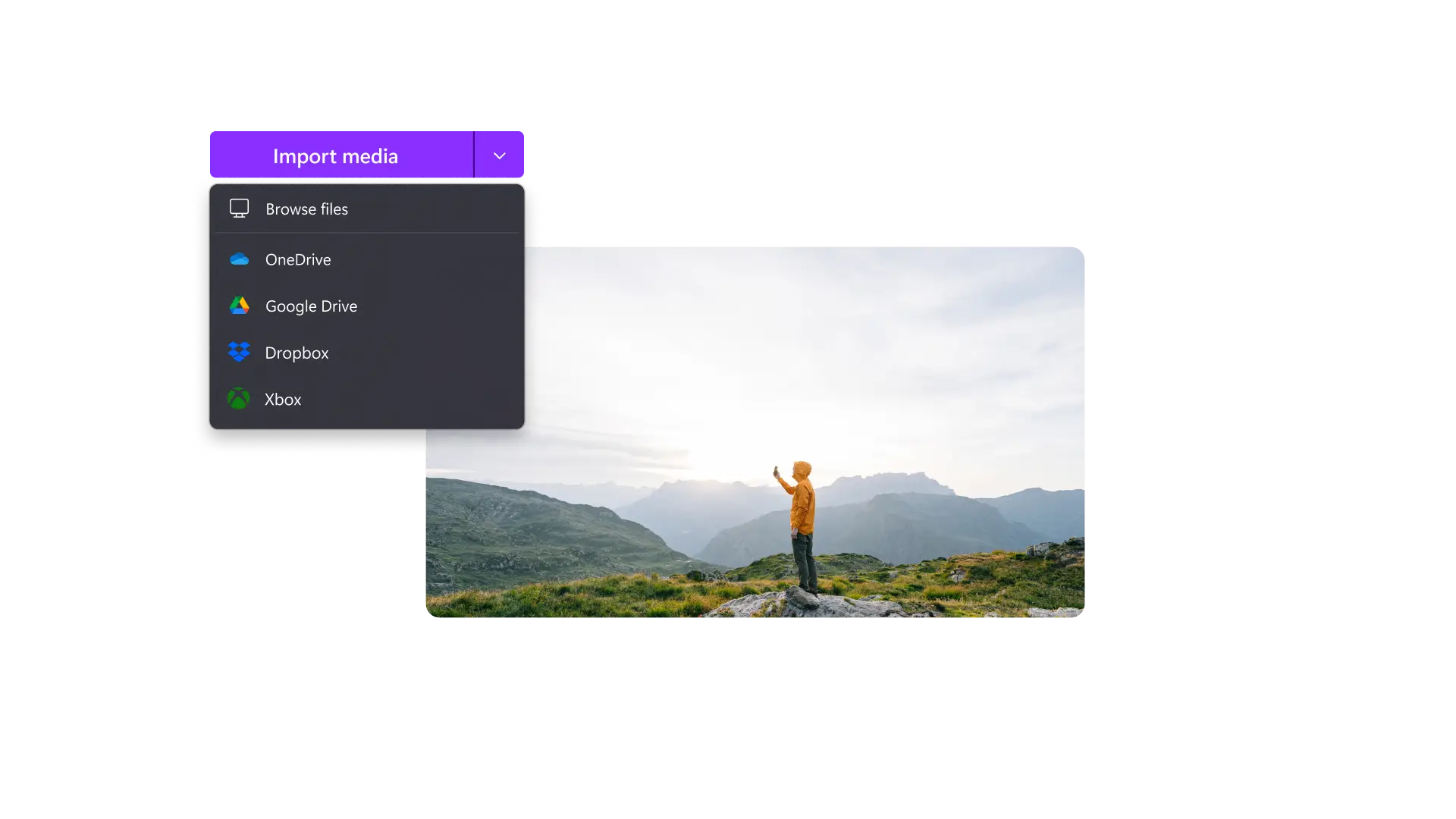 A user adding an audio file to the video editing timeline in Clipchamp