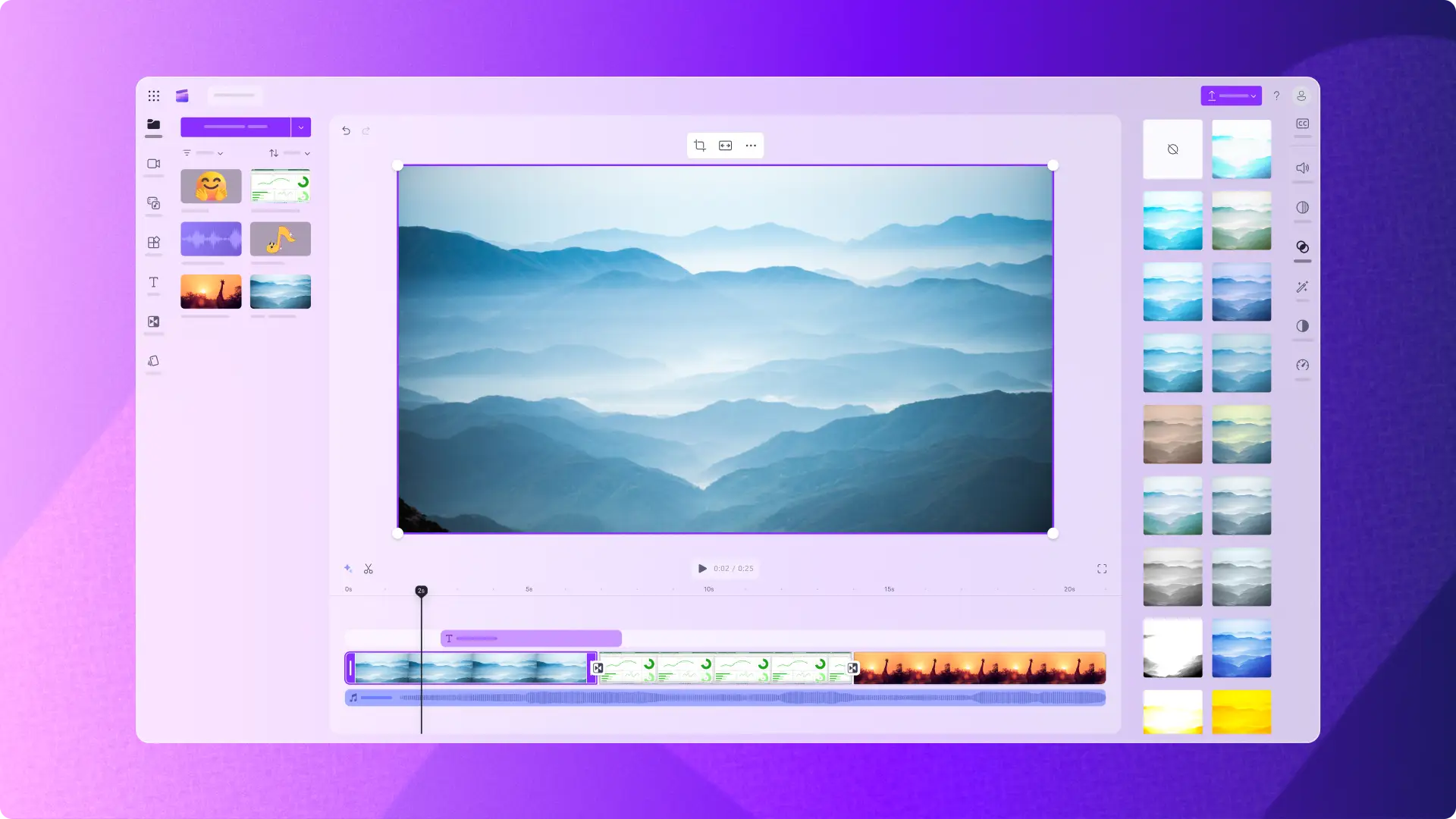 A user navigating the interface, features, and tools in the Clipchamp video editor.