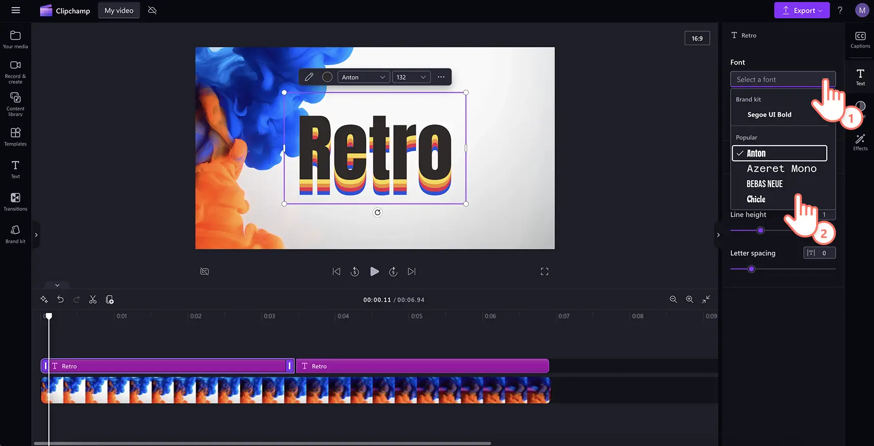 Un usuario editando el estilo de fuente