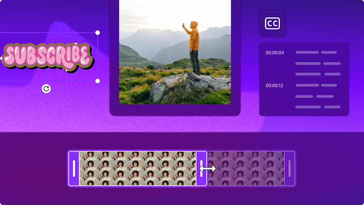 A user trimming and editing a video in Clipchamp