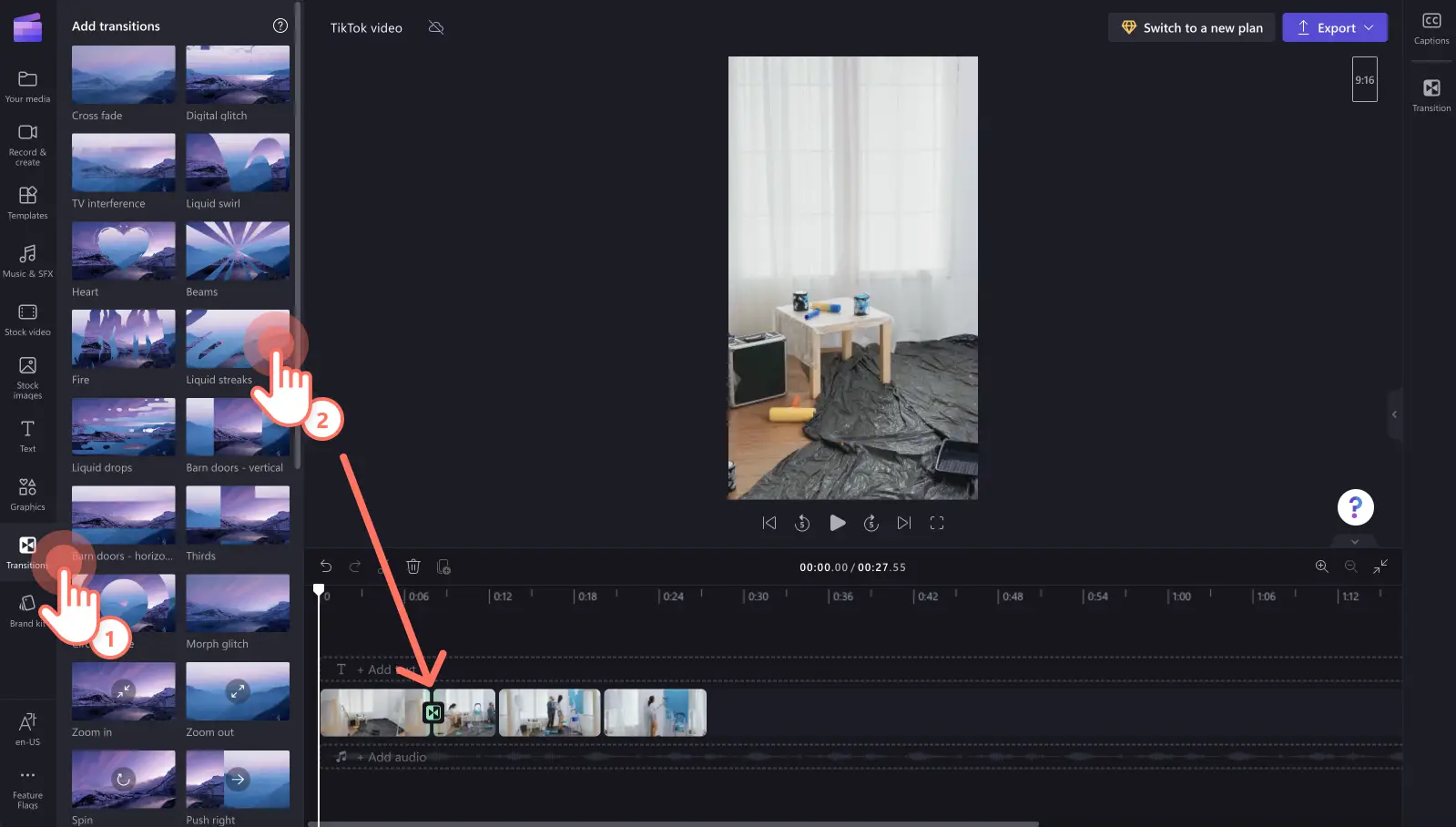 How to make a TikTok with Clipchamp video editor - step 2
