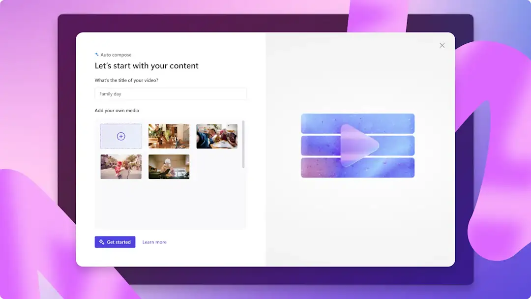 A user making a video with the AI video editor in Clipchamp.