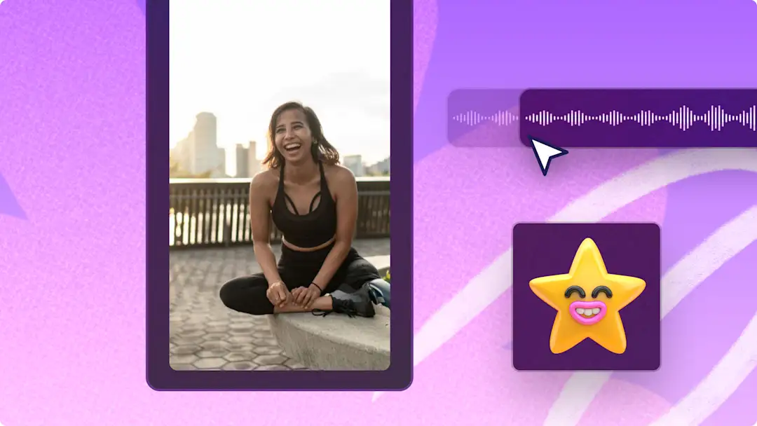 Image du découpage de l’audio dans Clipchamp.