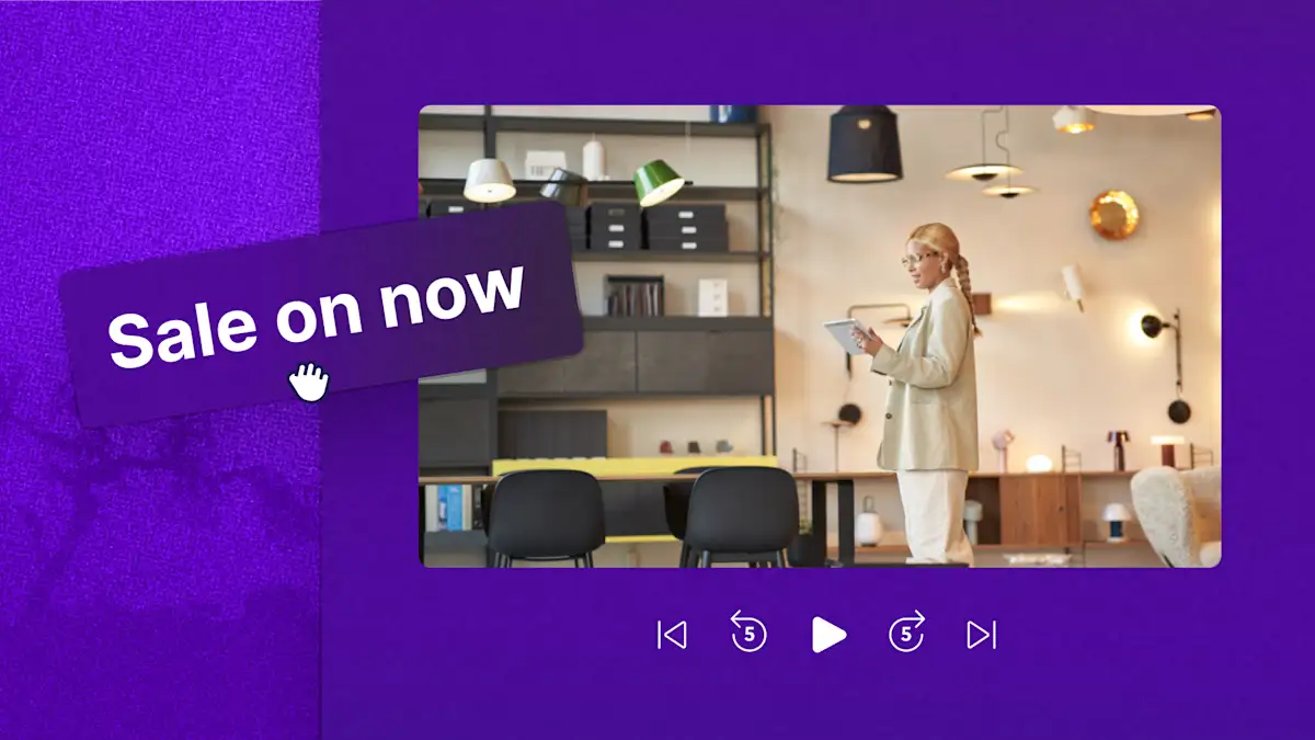 An image of a user adding text to a video.