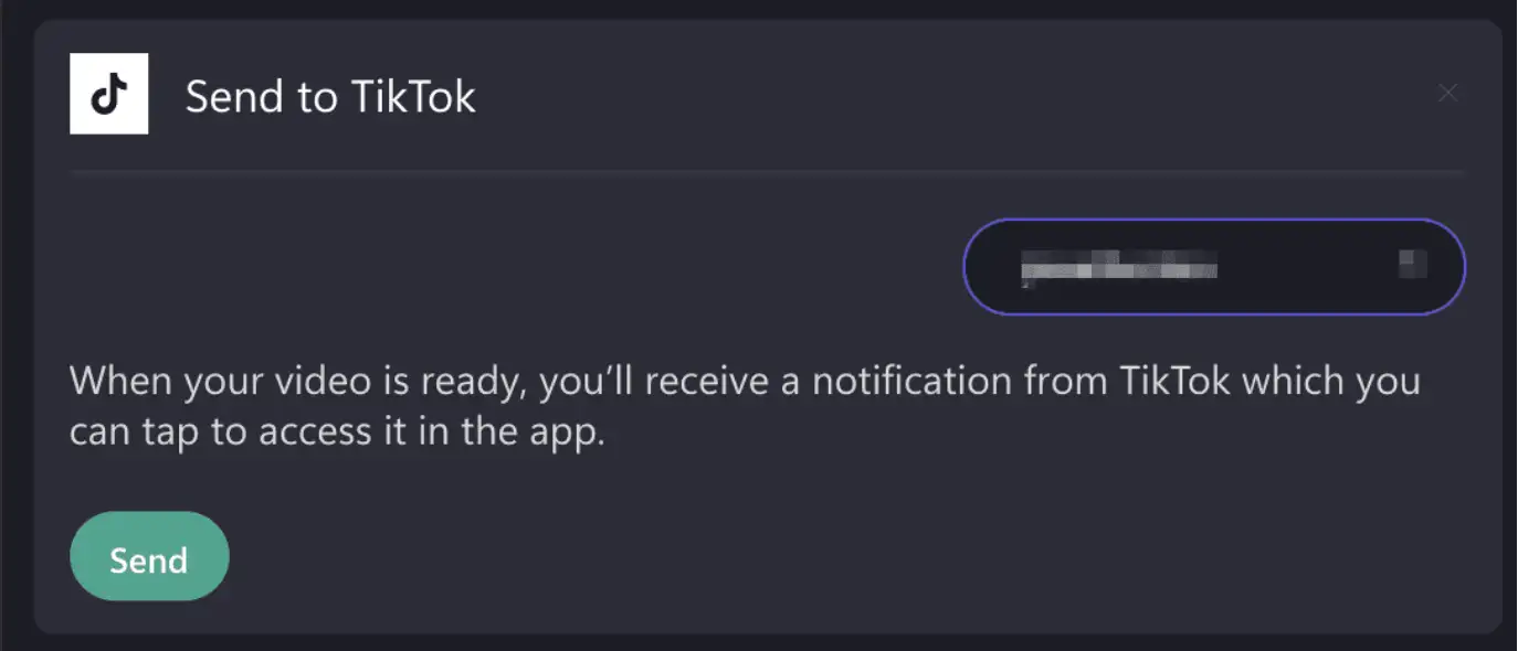 How to upload a video from Clipchamp to TikTok - step 3a