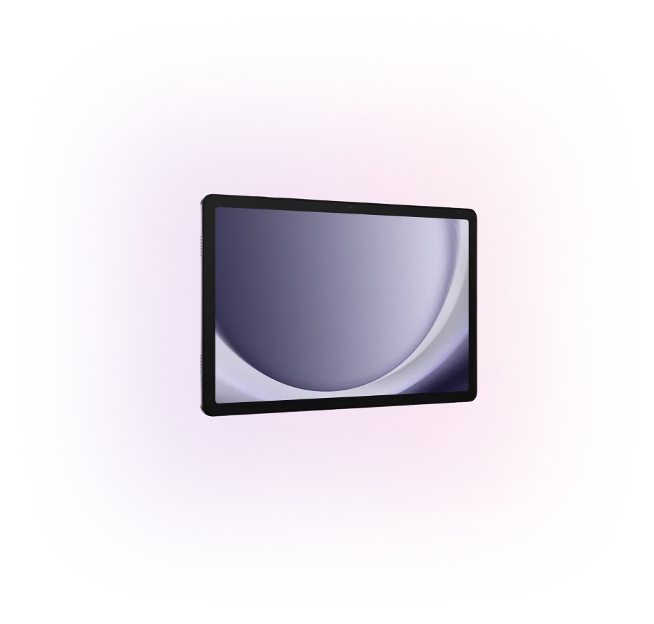 A Galaxy A9+ 5G Tablet in Black with an abstract screen.