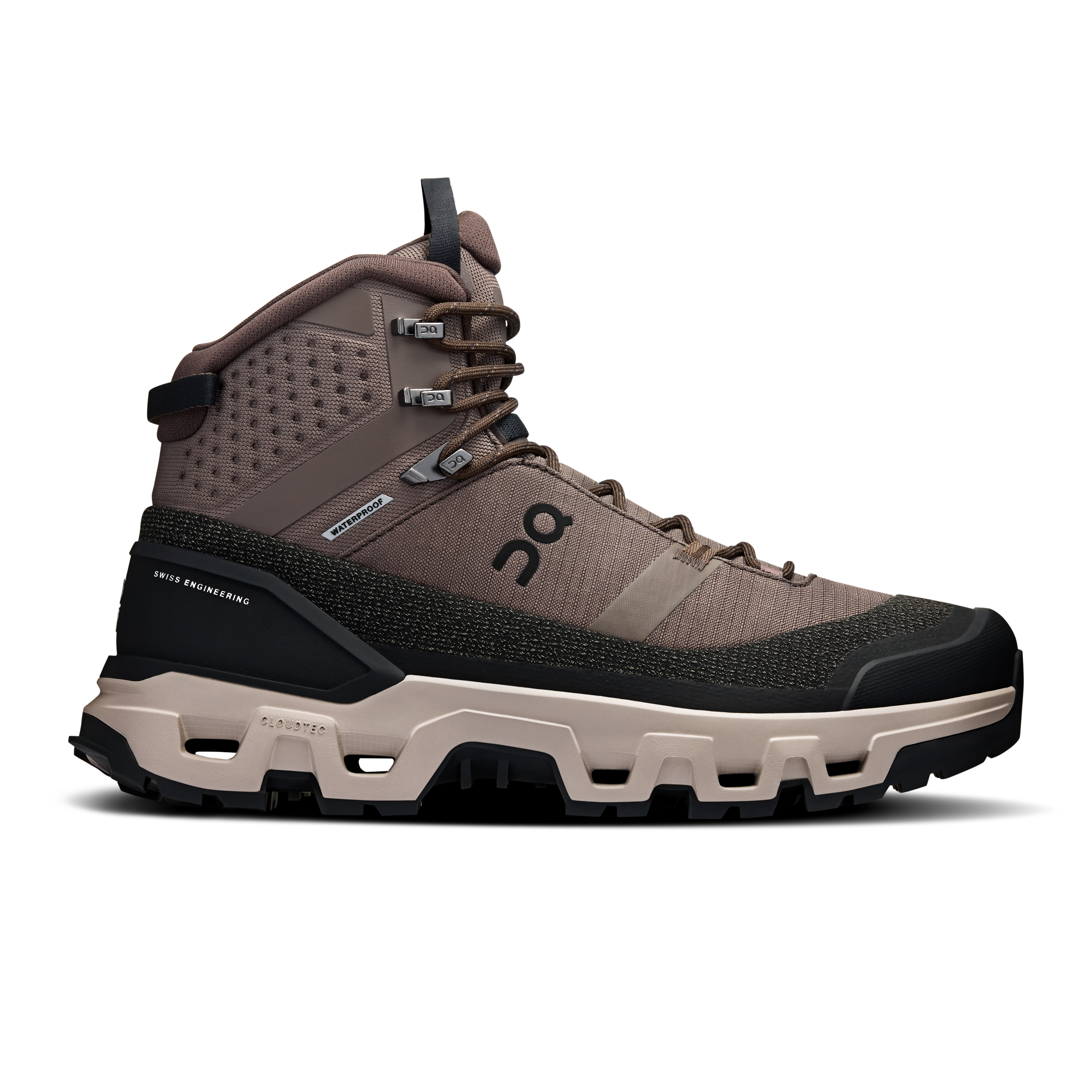 On Cloudrock Trek WP Brown Men Men – Multi-day hikes, Missiongrip™, waterproof Shoes