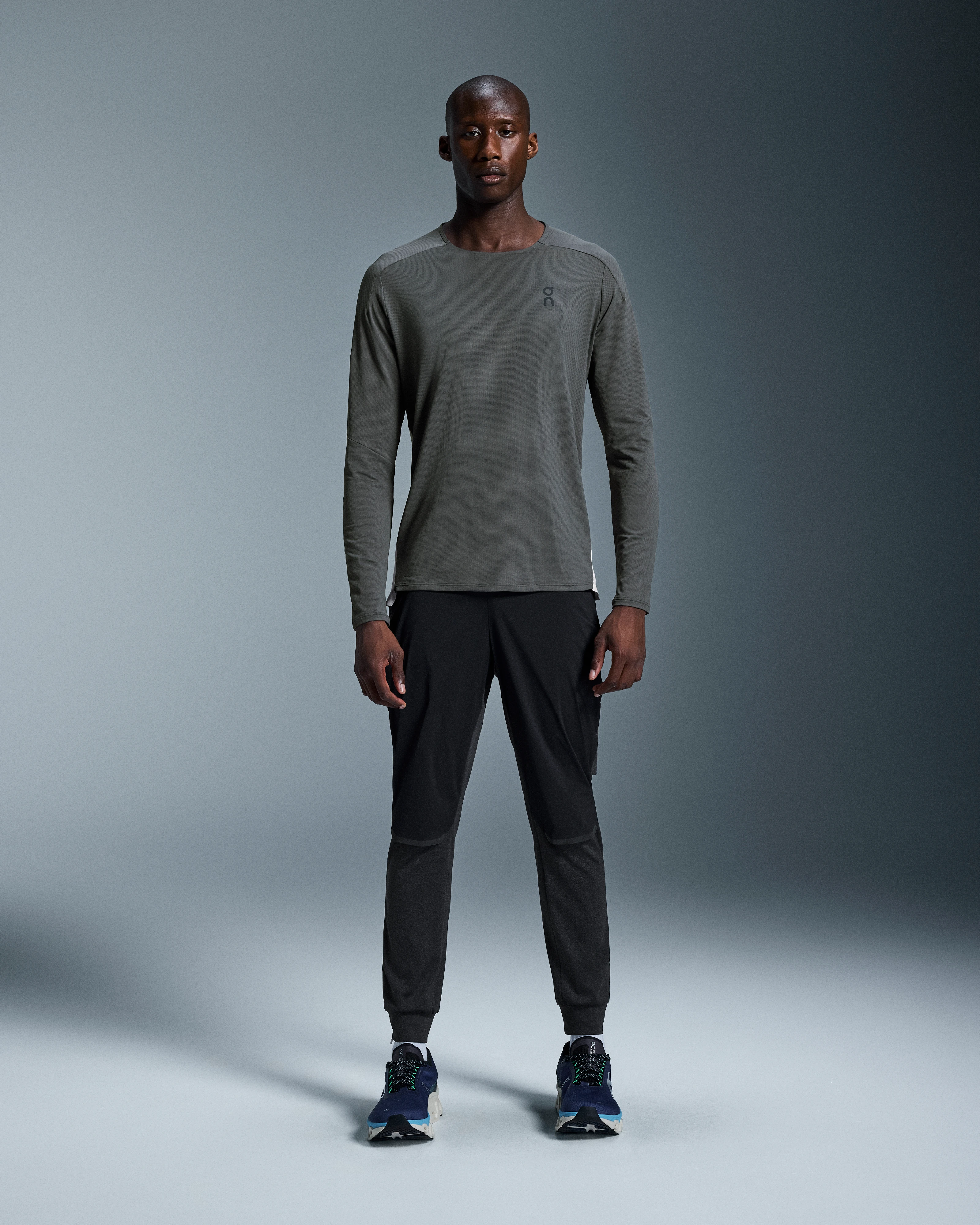 On Performance Long-T Eclipse & Silver Men Tops and t-shirts