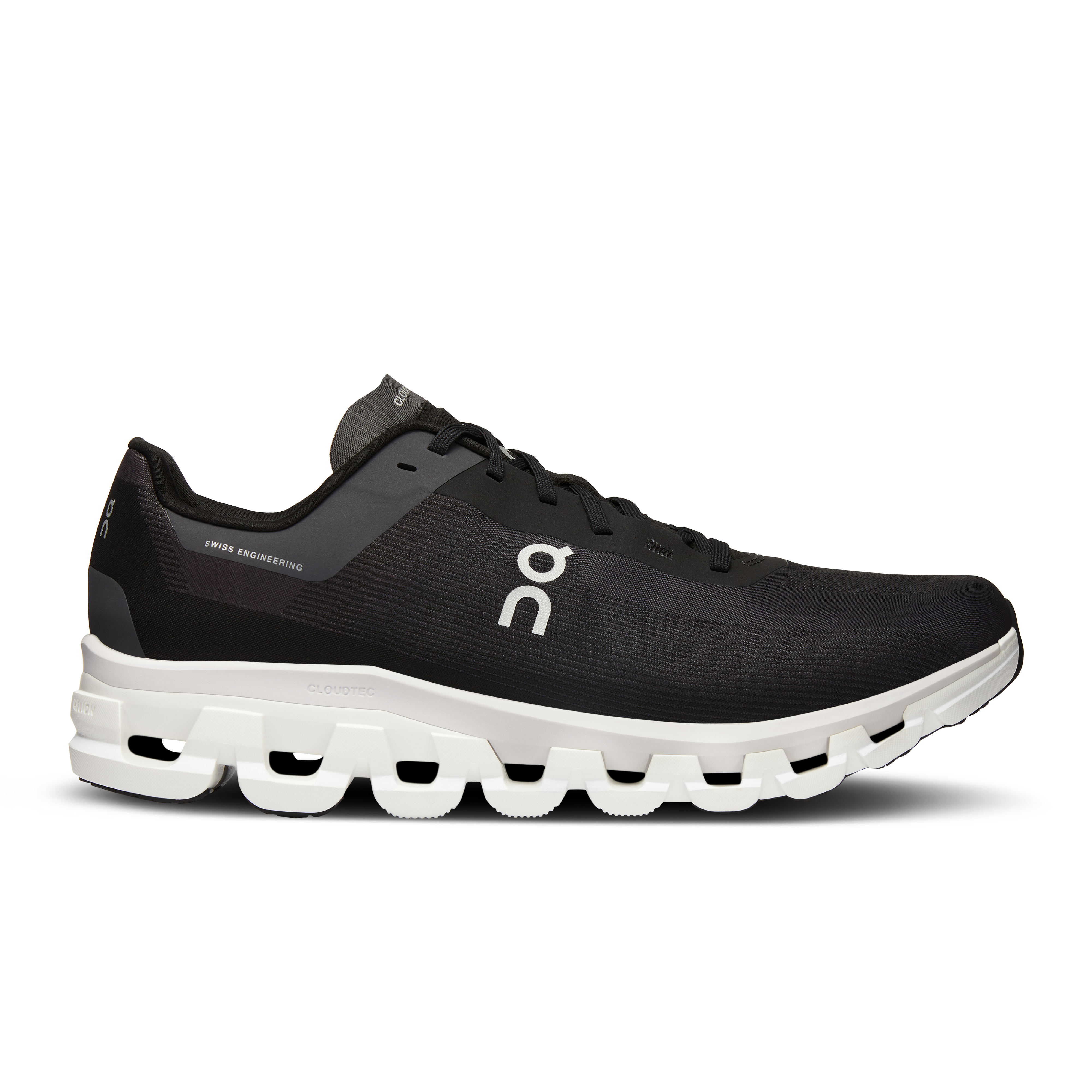 On Cloudflow 4 Black & White Men Road running Shoes