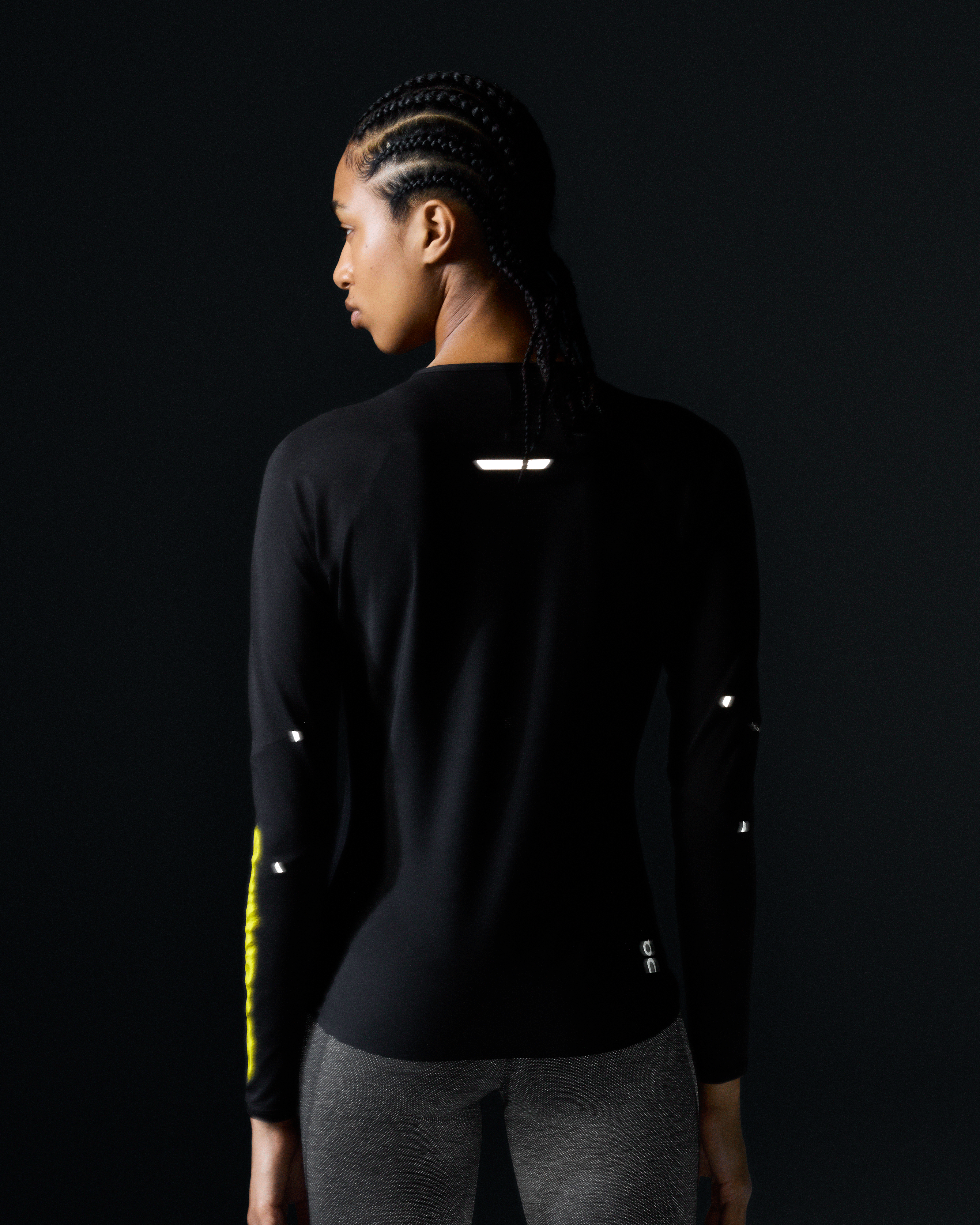 On Performance Long-T Lumos Black Women Tops and t-shirts