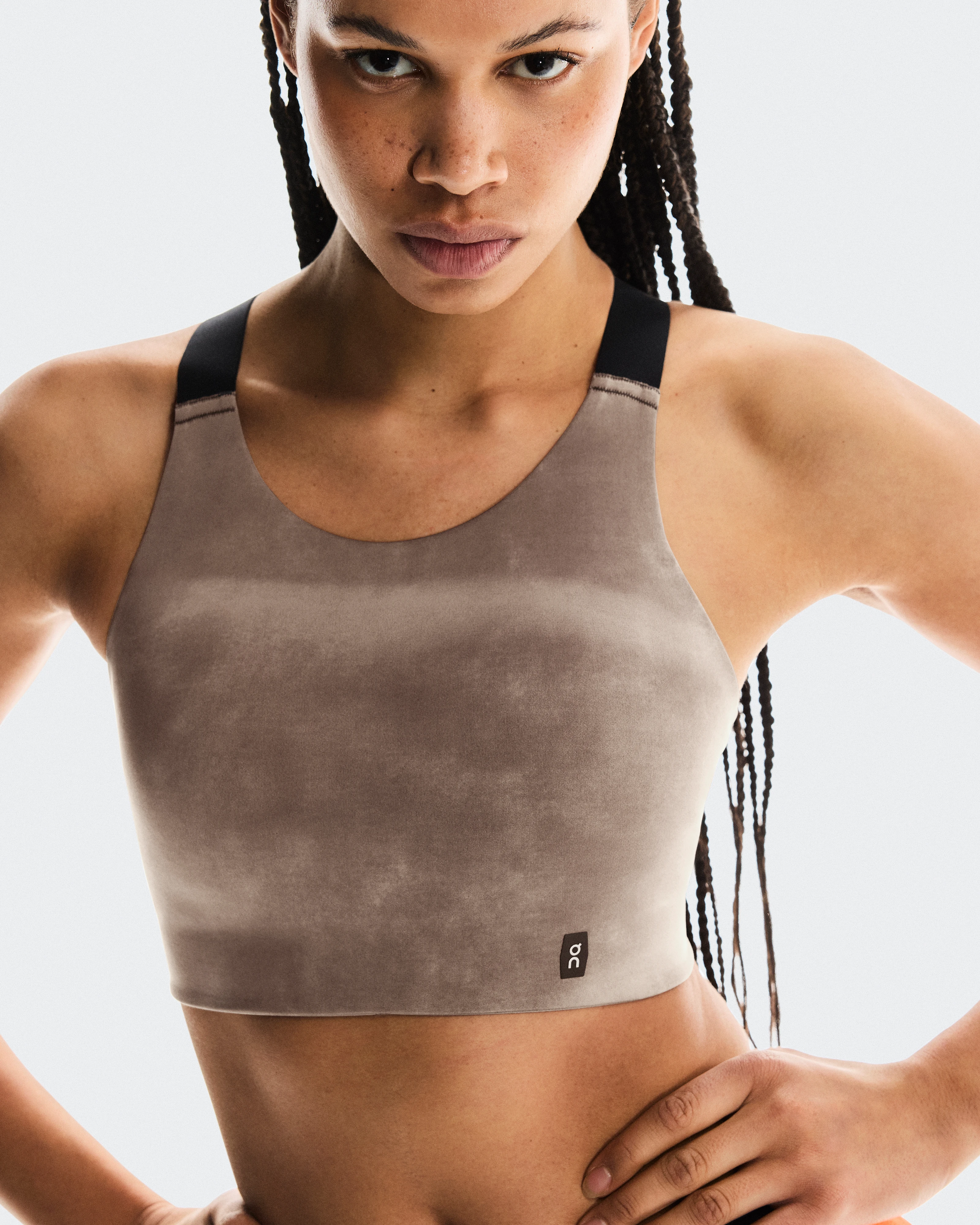 On Performance Bra AOP Cinder & Black Women Bras