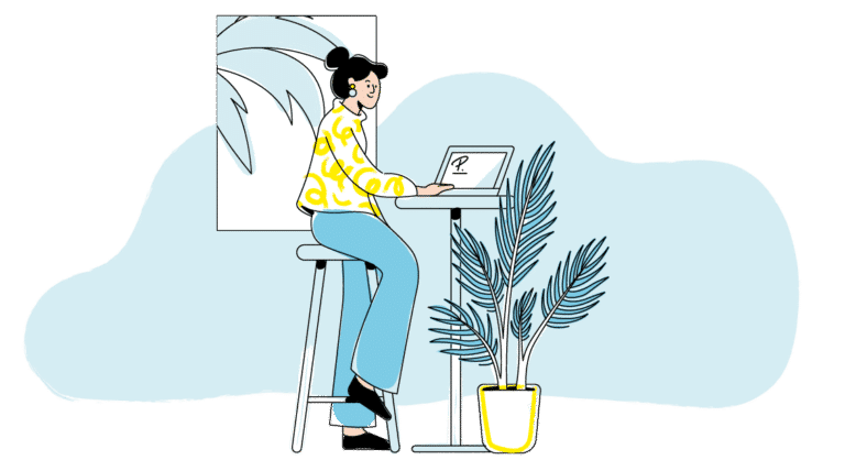 Flower Power Landing Page Illustration