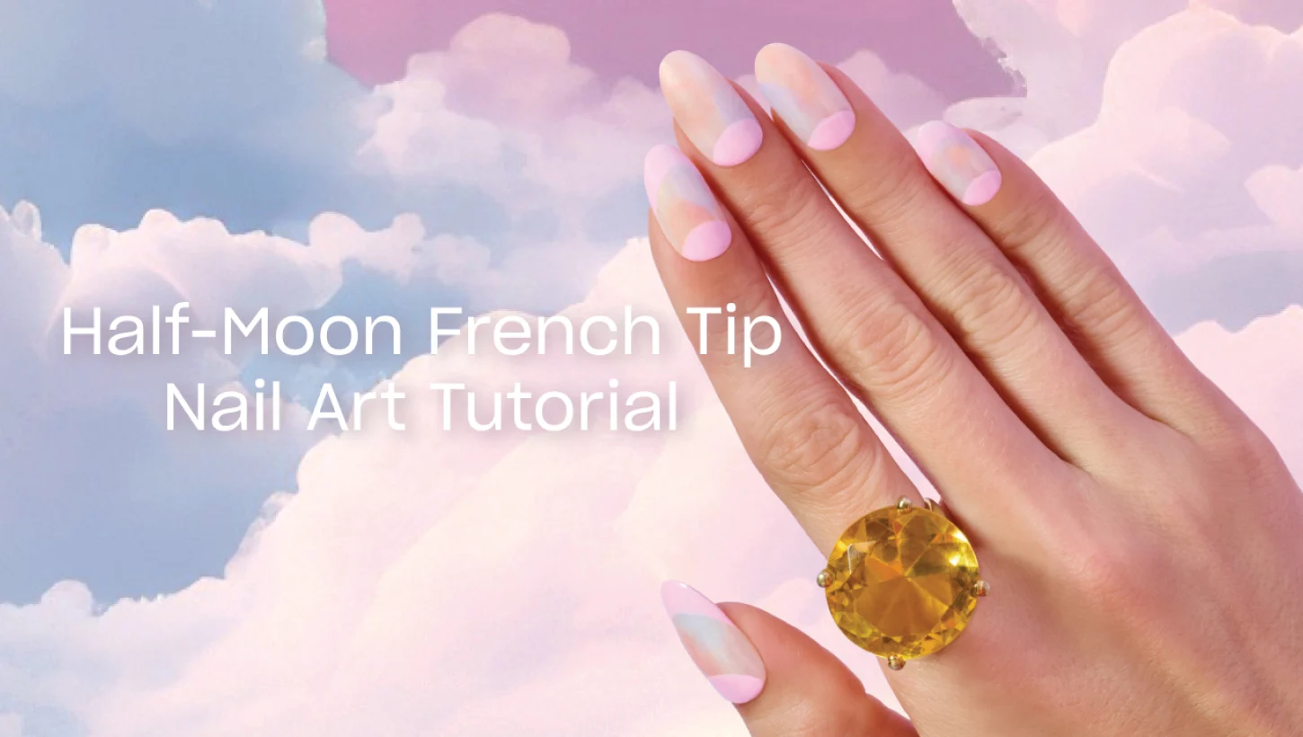 Half-Moon French Top Nail Art Video Tutorial Half-Moon French Top Nail Art Video Tutorial
